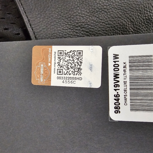 NWT Women's Harley Davidson 1W Black Leather Riding Chaps - Picture 8 of 11